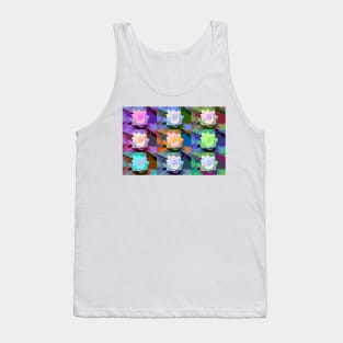 Water lily in the garden pond as digital collage Tank Top